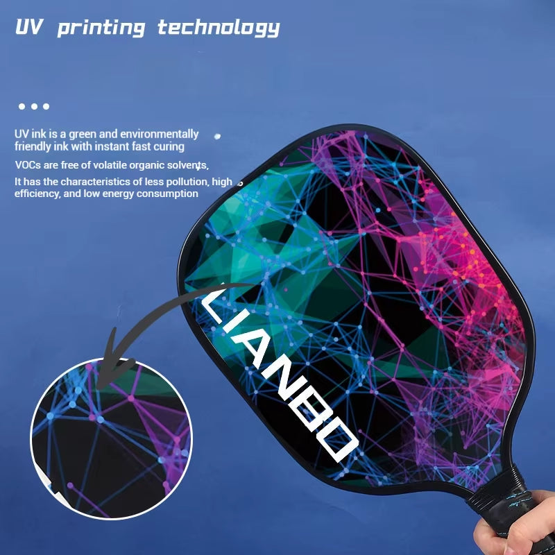 Professional Pickleball Racket Set - Includes 2 Lightweight Paddles and 4 Pickleballs for Beach Tennis