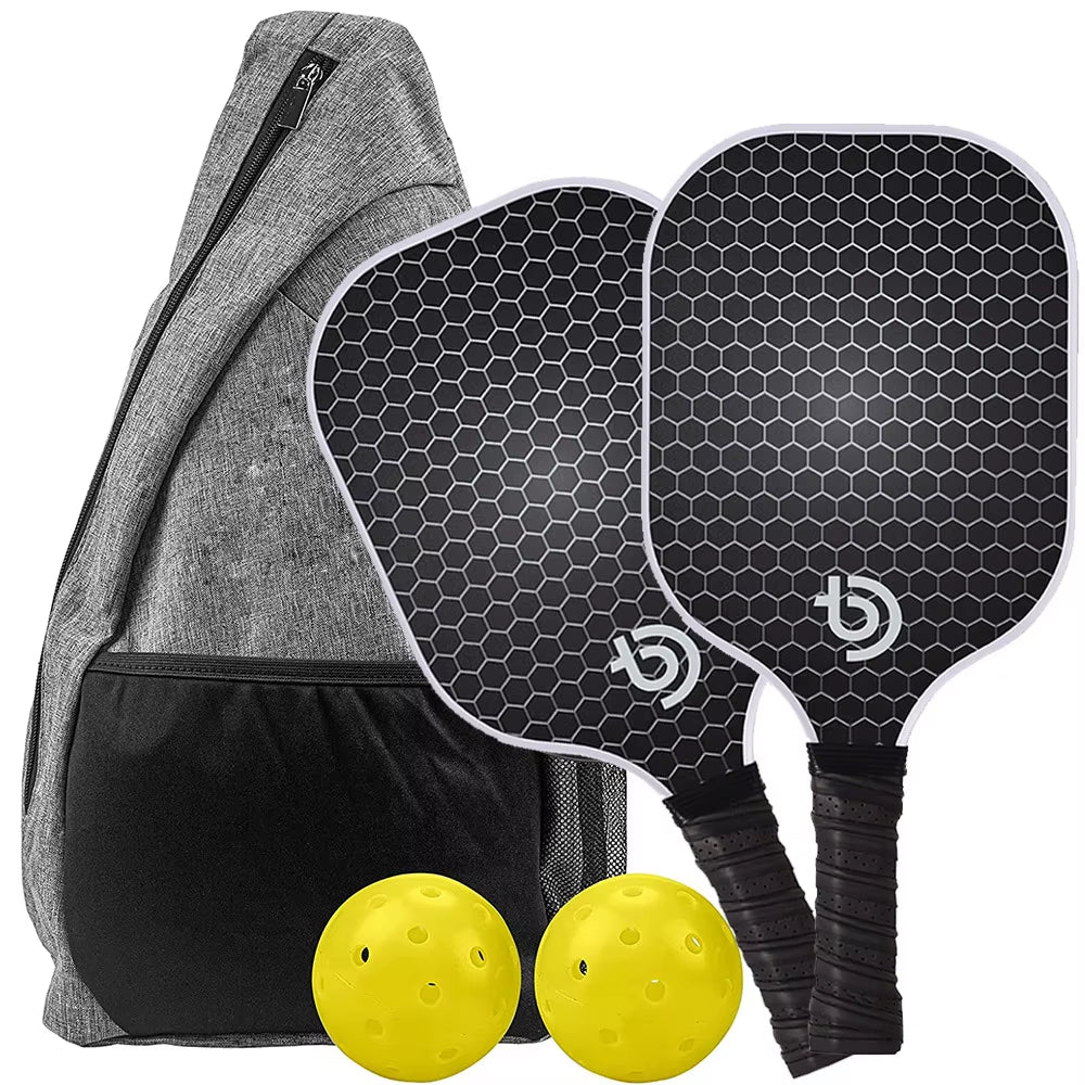 CarbonPro Pickleball Paddle Set USAPA Approved Graphite Carbon Fiber Racquets