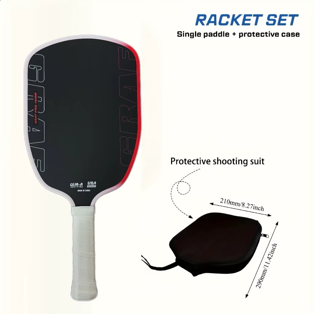 Agassi Pro IV 16mm Pickleball Paddle T700 Carbon Fiber with TFP Foam Core